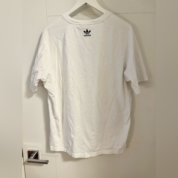 Adidas Kids White Tee with Bold Black Outline - Picture 2 of 3